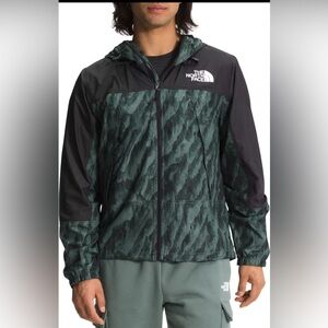 The North Face Men's Printed‎ Hydrenaline Wind Jacket with Hood Size Medium